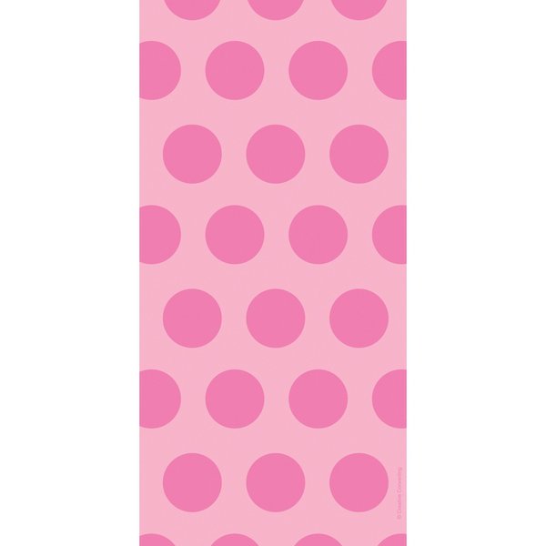 Creative Converting Candy Pink Polka Dot Favor Bags, 5"x11.25", 240PK 071053